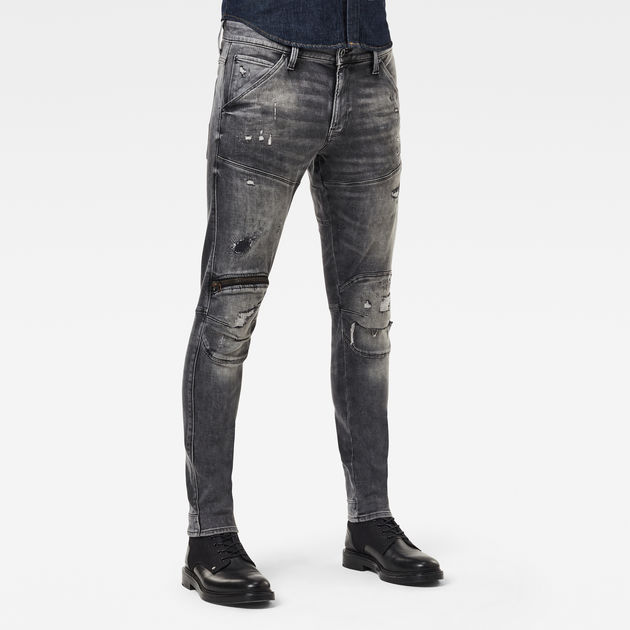 jeans with zips on knees mens