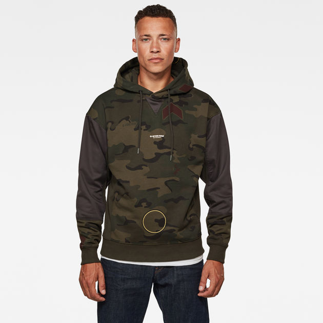 Moto Micro Camo Hoodie Green G STAR CA