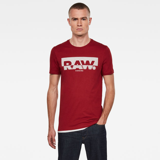 Raw. Graphic Slim T-Shirt | Dry Red | G 