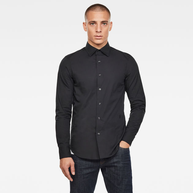 Core Super Slim Shirt Black G STAR ZA