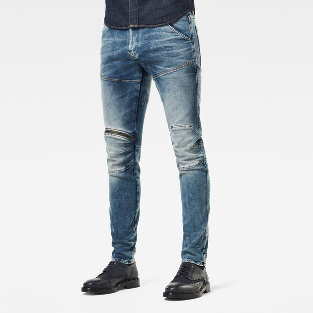 5620 3D Zip Knee Skinny Jeans | antic faded kyanite | G-Star RAW®