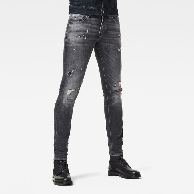 g star black ripped jeans