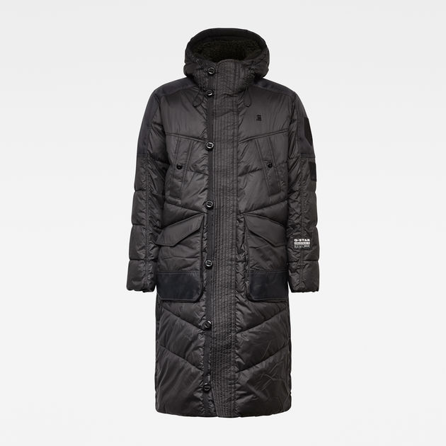 jacht compact Toelating Utility Quilted Hooded Extra Long Parka | Black | G-Star RAW®