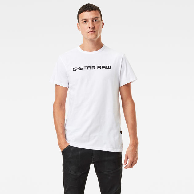 Graphic Core Straight T Shirt White G STAR ZA