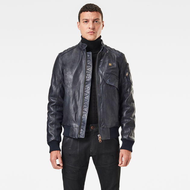 G star leather jacket mens online