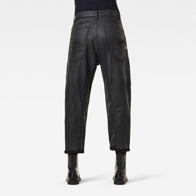 C Staq 3d Boyfriend Crop Jeans Waxed Black Cobler G Star Raw