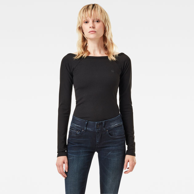 Ninna top rib, Black