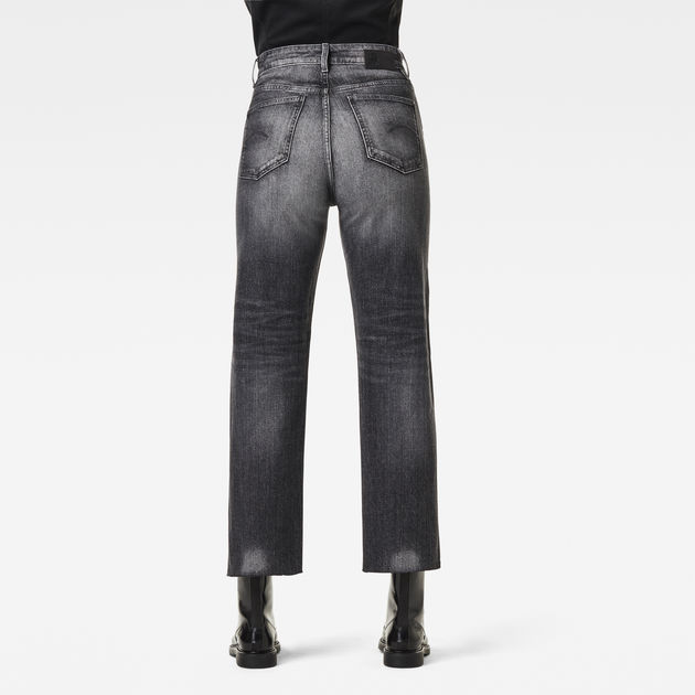 raw edge denim jeans