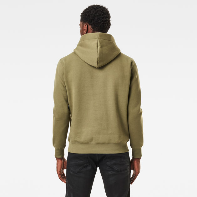 green hooded sweater