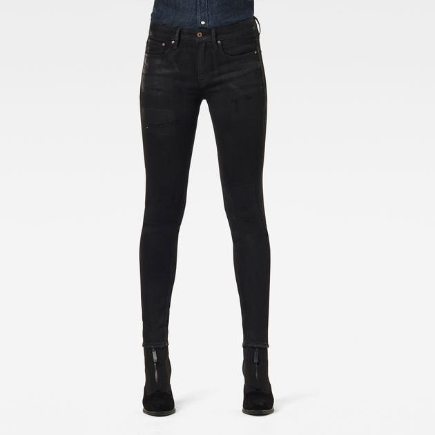 gunstig Ordelijk Il 3301 Mid Skinny Jeans | Black | G-Star RAW®