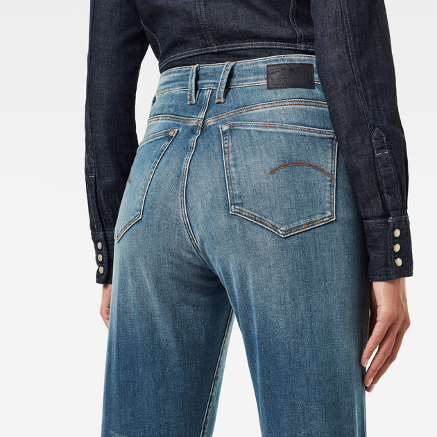 raw edge mom jeans