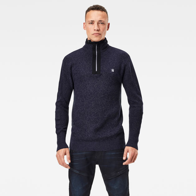 Utility Constructed Half Zip Knitted Sweater | G-Star RAW® JP