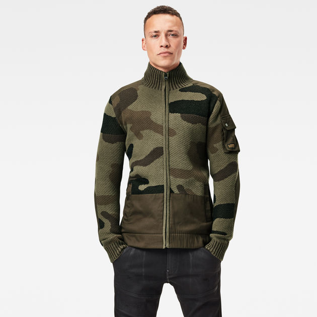 Camo Jacquard Knitted Jacke Mehrfarbig G-STAR® DE