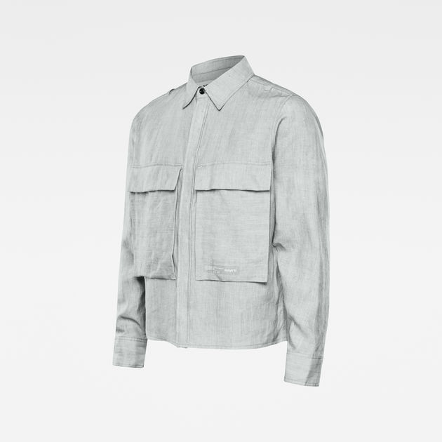 Gsrr Cropped Regular Shirt Grey G Star Raw