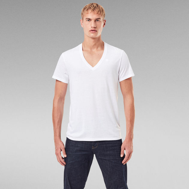 Verhoogd onpeilbaar accessoires Basic V-Neck T-Shirt 2-Pack | Wit | G-Star RAW®