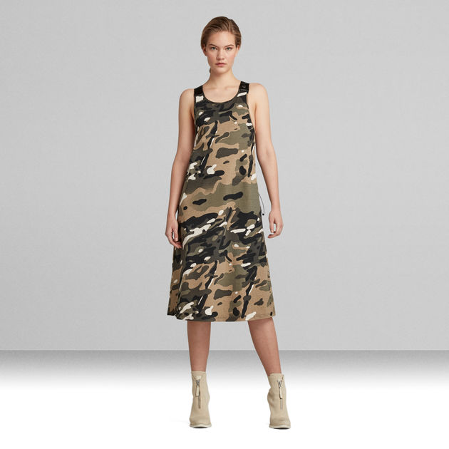 A Line Dungaree Camo Dress Multi color G STAR KR