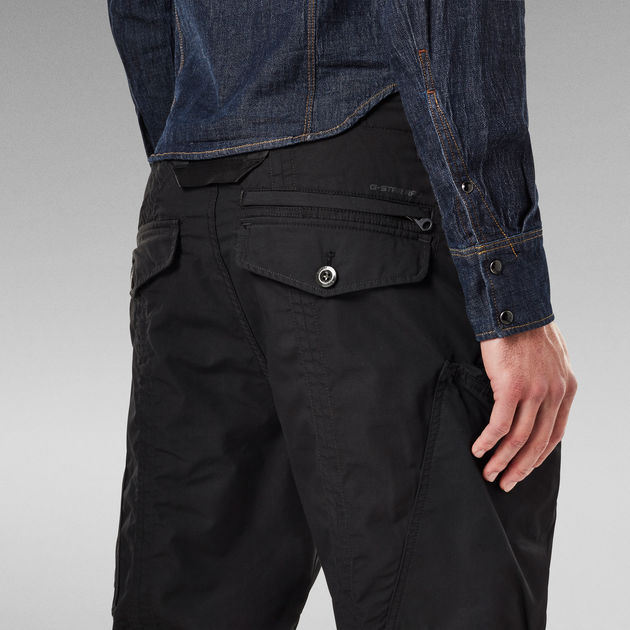 Actuator twee Collega Flight Cargo Relaxed Tapered Cuffed Pants | Black | G-Star RAW®