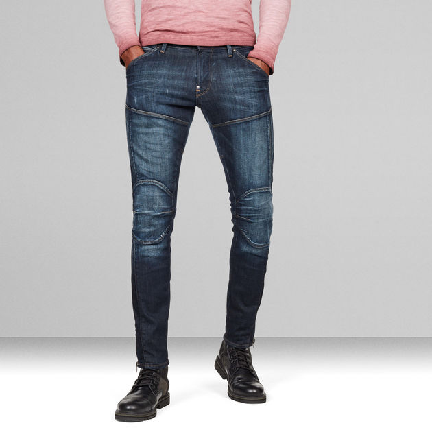 美品　ジースターロウ　5620 3D ANKLE ZIP SKINNY　33 5620 3D Ankle Zip Skinny Jeans | Dark blue | G-STAR® US