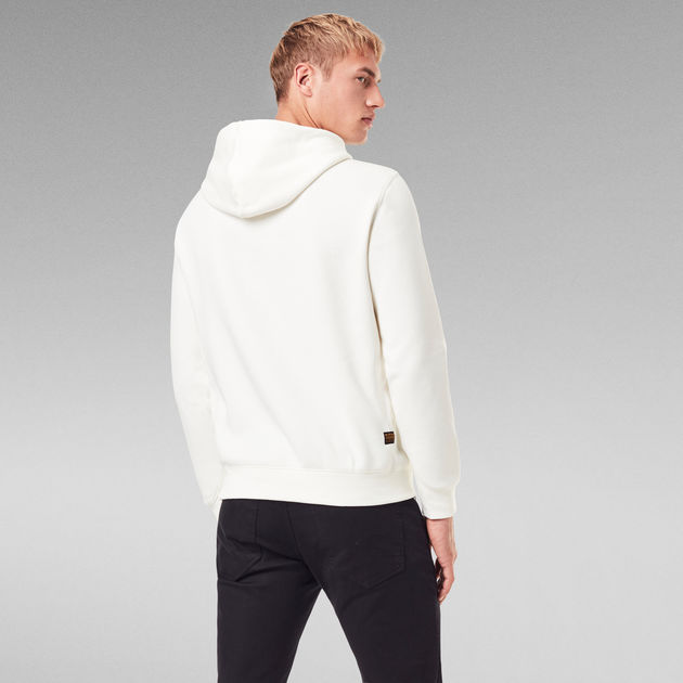 G star raw white hoodie Clearance