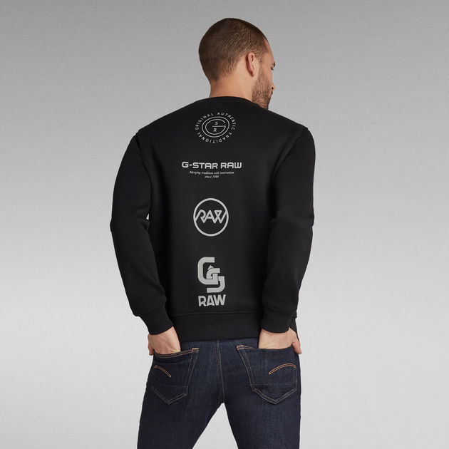 Multi Graphic Pocket Sweater