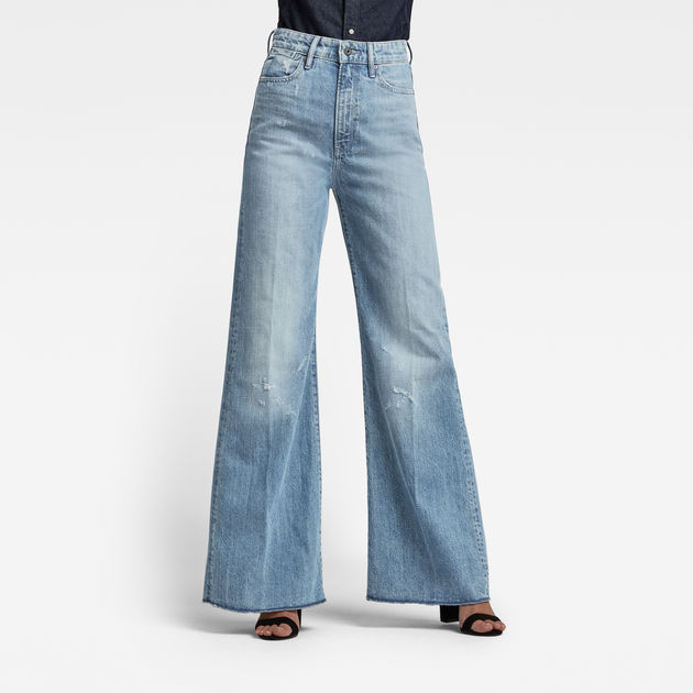 G-Star Dames Kleding Broeken & Jeans Jeans Wide Leg Jeans Deck Ultra High Wide Leg Jeans 