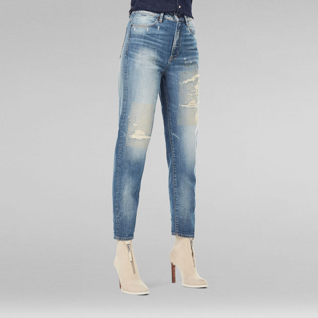 g star janeh ultra high mom ankle jeans