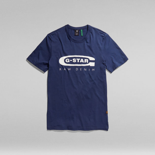 G-Star Raw Graphic 4 Logo T-Shirt Navy Blue D15104