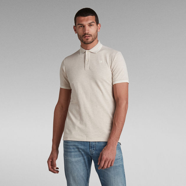 dunda slim stripe polo