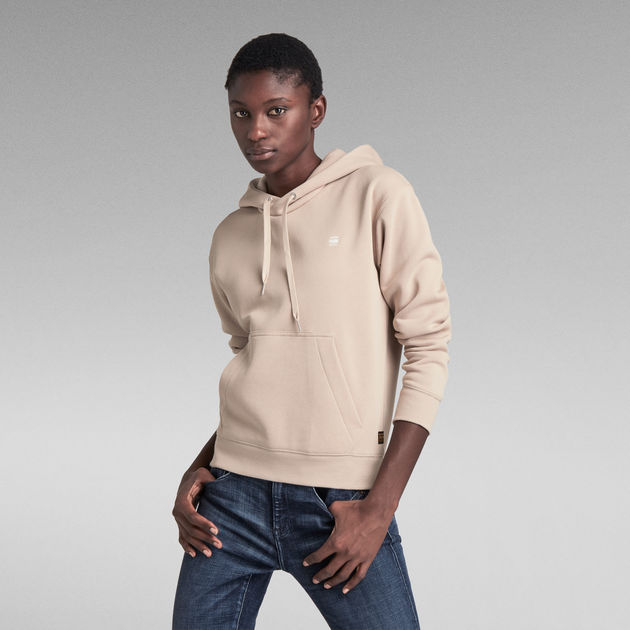 Beige hooded sweatshirt best sale