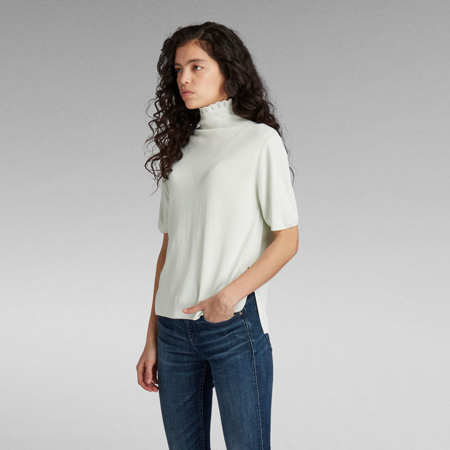 gray mock neck