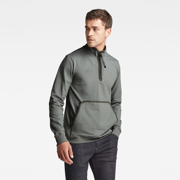 Lightweight Half Zip Bound Sweater | Grey | G-Star RAW®