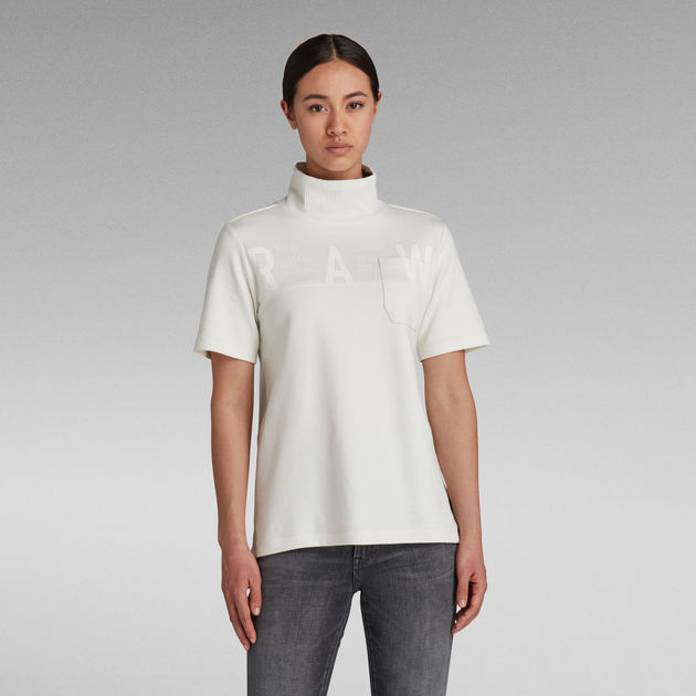 ae7xs4MOCK NECK SHIRTSとpants ZW COLLECTION CONTRAST TRIM SHIRT - Blue / White | ZARA