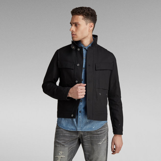 Short Biker Overshirt | Black | G-Star RAW® US