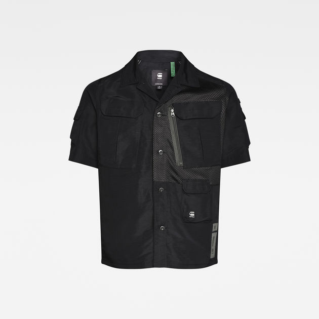 E Utility Cropped Shirt | Black | G-Star RAW® JP