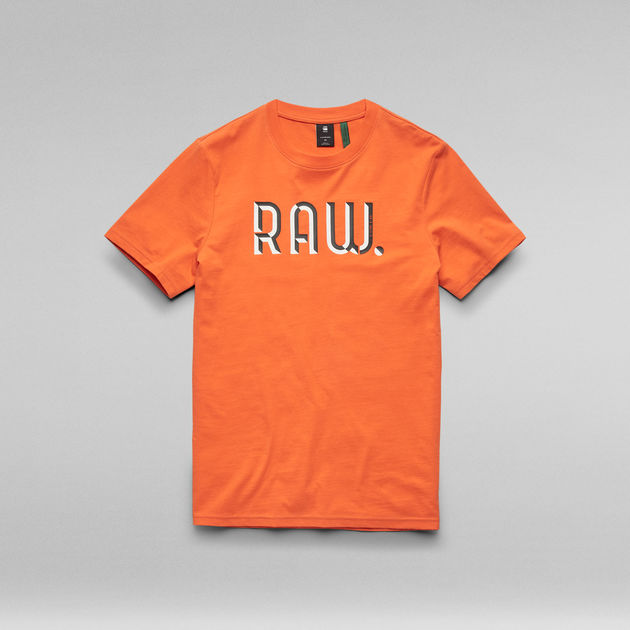 heldin maak het plat cabine 3D RAW. Slim T-Shirt | Orange | G-Star RAW®