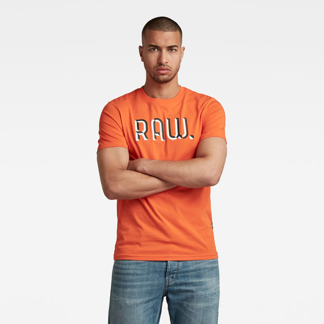 3D RAW. Slim T-Shirt | Orange | G-Star RAW®