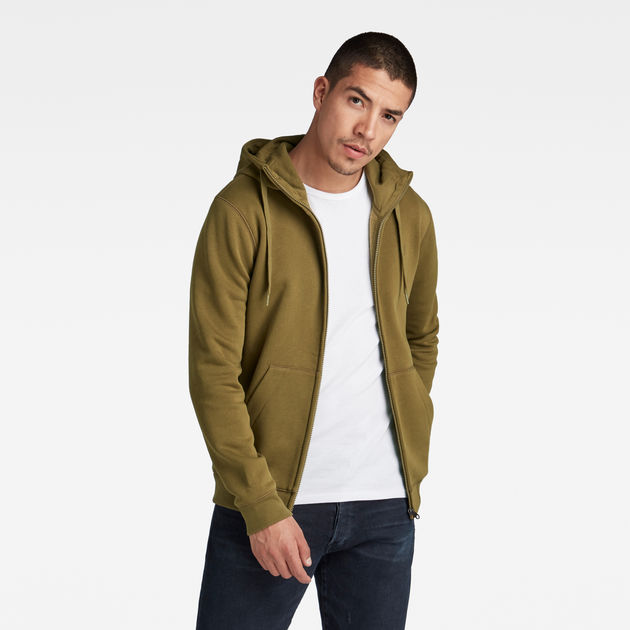 Premium Core Hooded Zip Sweater | Green | G-Star RAW®
