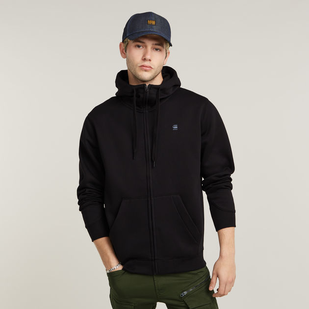 Premium Core Hooded Zip Sweater | Black | G-Star RAW®