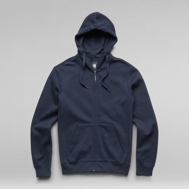 Premium Core Hooded Zip Sweater | Dark blue | G-Star RAW® CA