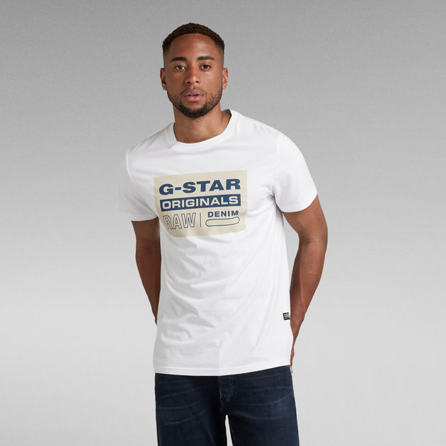Originals Logo T-Shirt | Weiß DE RAW® G-Star 