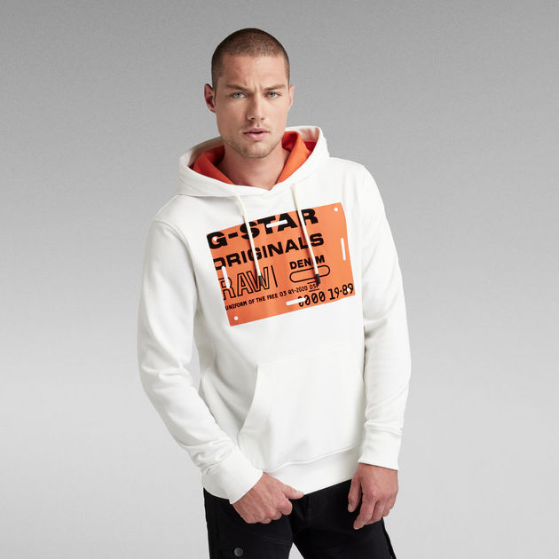 Originals Hoodie WeiB G STAR DE