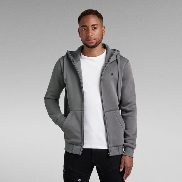 Premium Core RAW® G-Star | Hooded Zip Sweater Grey US 
