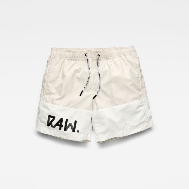 Dirik Raw Number Swim Shorts | Beige | G-Star RAW®
