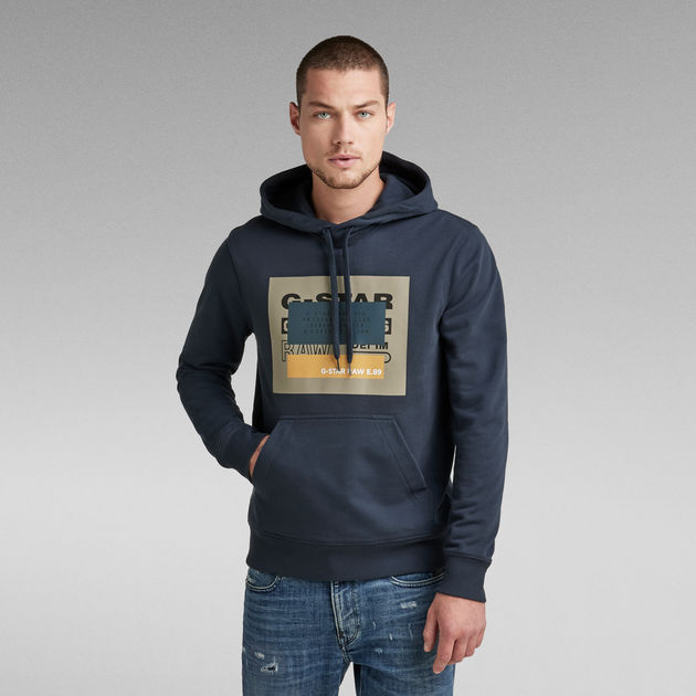 Blue g star hoodie store