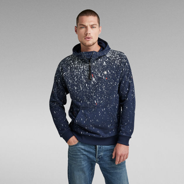 Cadet Strett Splatter Hooded Sweater | Multi color | G-STAR® US