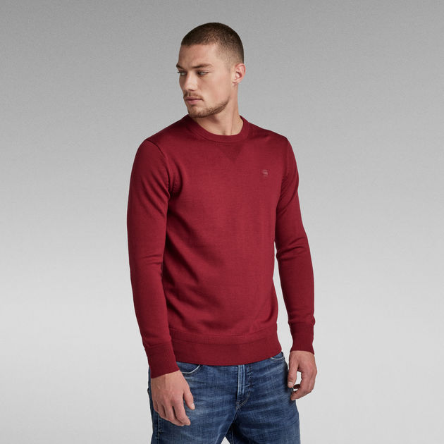 Premium Basic Knitted Sweater | Red | G-Star RAW®
