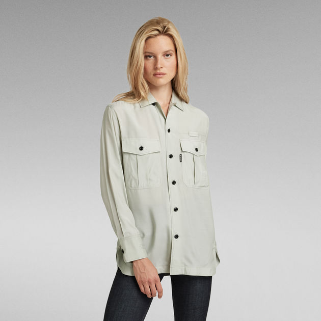 grey silk shirt ladies