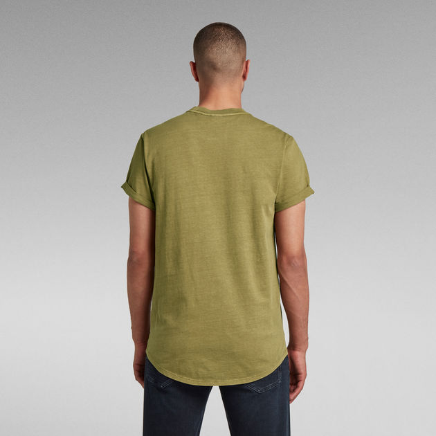 green t shirt front and back