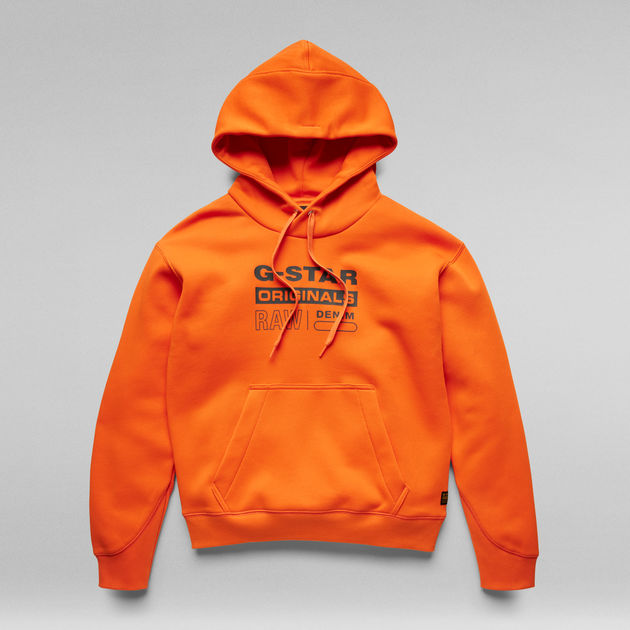 Sluiting Socialisme bedrijf Premium Core Originals Logo Hoodie | Orange | G-Star RAW®