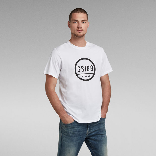 G star raw white best sale t shirt